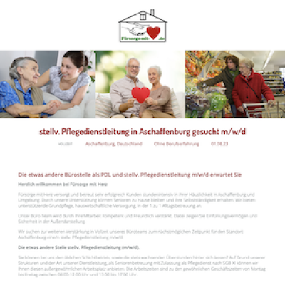 stellv. Pflegedienstleitung in Aschaffenburg gesucht m/w/d