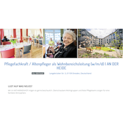 Pflegefachkraft / Altenpfleger als Wohnbereichsleitung (w/m/d) | AN DER HEIDE