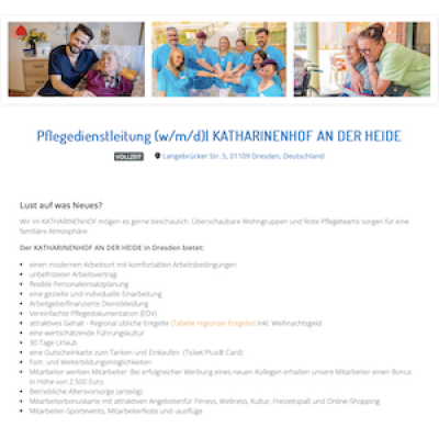 Pflegedienstleitung (w/m/d)| KATHARINENHOF AN DER HEIDE