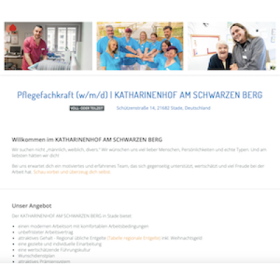 Pflegefachkraft (w/m/d) | KATHARINENHOF AM SCHWARZEN BERG