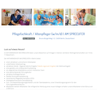 Pflegefachkraft / Altenpfleger (w/m/d) | AM SPREEUFER