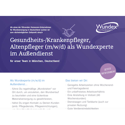 Gesundheits-/Krankenpfleger, Altenpfleger (m/w/d) als Wundexperte im Außendienst