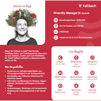 Diversity-Manager:in (m/w/d) in Teilzeit