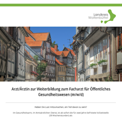 Arzt/Ärztin zur Weiterbildung zum Facharzt für Öffentliches Gesundheitswesen (m/w/d)