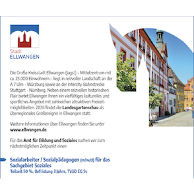 Sozialarbeiter / Sozialpädagoge (m/w/d) für das Sachgebiet Soziales